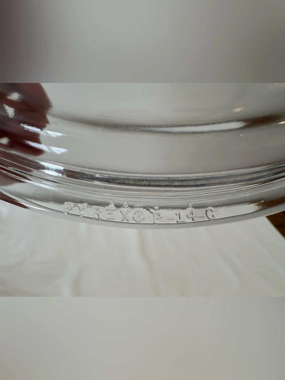 Vintage Pyrex P-14-C Clear Glass Oval Replacement Lid Corning Ware for 6.5” Dish